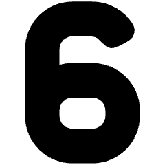 Number Six Icon from Plump Solid Set