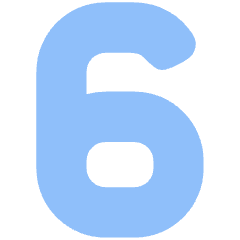 Number Six Icon from Plump Flat Set