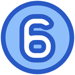 Number Six Circle Icon from Plump Duo Set