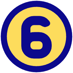 Number Six Circle Icon from Plump Pop Set