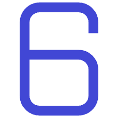 Number Six Icon from Sharp Duo Set