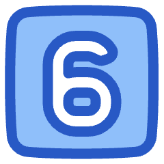 Number Six Square Icon from Plump Duo Set