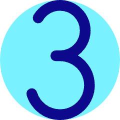 Number Three Icon from Core Pop Set