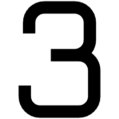 Number Three Icon from Sharp Remix Set