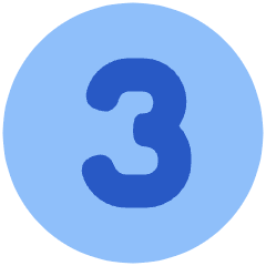 Number Three Circle Icon from Plump Flat Set