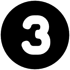 Number Three Circle Icon from Plump Solid Set