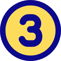 Number Three Circle Icon from Core Pop Set