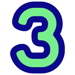 Number Three Icon from Plump Pop Set