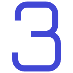 Number Three Icon from Sharp Duo Set