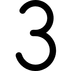 Number Three Icon from Core Remix Set