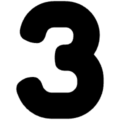 Number Three Icon from Plump Solid Set