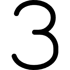 Number Three Icon from Flex Line Set