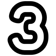 Number Three Icon from Plump Remix Set