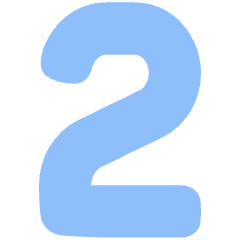 Number Two Icon from Plump Flat Set