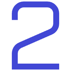 Number Two Icon from Sharp Duo Set