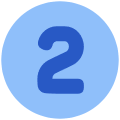 Number Two Circle Icon from Plump Flat Set