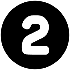 Number Two Circle Icon from Plump Solid Set