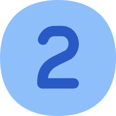 Number Two Circle Icon from Flex Flat Set