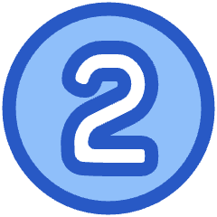 Number Two Circle Icon from Plump Duo Set