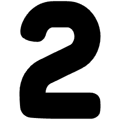 Number Two Icon from Plump Solid Set