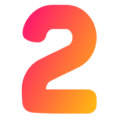 Number Two Icon from Plump Gradient Set