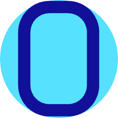 Number Zero Icon from Sharp Pop Set