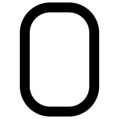 Number Zero Icon from Sharp Line Set