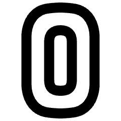 Number Zero Icon from Plump Remix Set