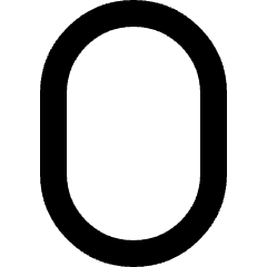 Number Zero Icon from Micro Line Set