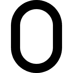 Number Zero Icon from Micro Solid Set