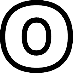 Number Zero Circle Icon from Flex Line Set