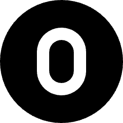 Number Zero Circle Icon from Micro Solid Set