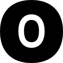 Number Zero Circle Icon from Flex Solid Set
