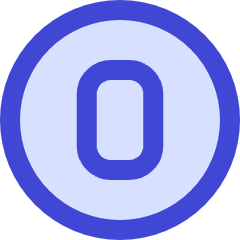 Number Zero Circle Icon from Sharp Duo Set