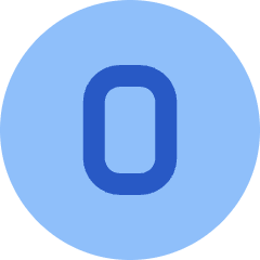 Number Zero Circle Icon from Sharp Flat Set
