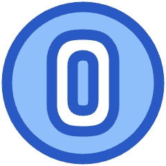 Number Zero Circle Icon from Plump Duo Set