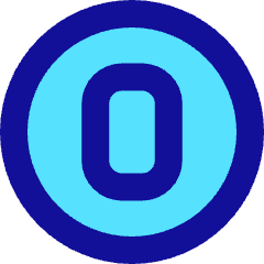 Number Zero Circle Icon from Sharp Pop Set