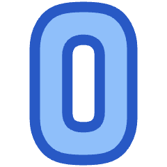 Number Zero Icon from Plump Duo Set