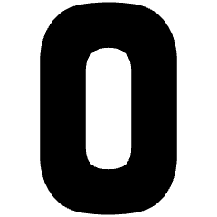 Number Zero Icon from Plump Solid Set