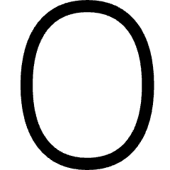 Number Zero Icon from Flex Line Set