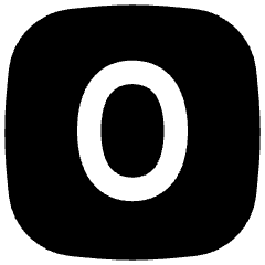 Number Zero Square Icon from Flex Solid Set