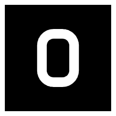 Number Zero Square Icon from Sharp Solid Set