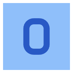 Number Zero Square Icon from Sharp Flat Set