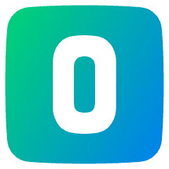 Number Zero Square Icon from Plump Gradient Set