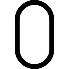 Number Zero Icon from Core Line Set