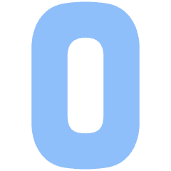 Number Zero Icon from Plump Flat Set