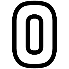 Number Zero Icon from Plump Line Set