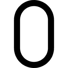 Number Zero Icon from Core Remix Set