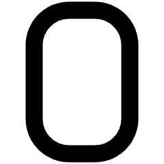 Number Zero Icon from Sharp Remix Set