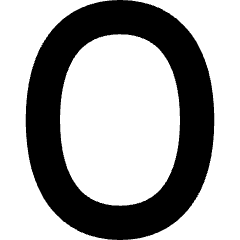 Number Zero Icon from Flex Solid Set